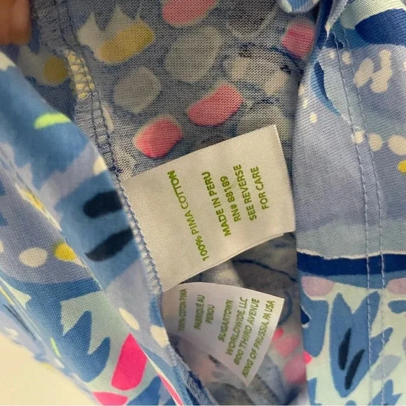 Lilly Pulitzer Women’s Size XS Pinch Pinch Print Preston Dress 100% Pima Cotton - Picture 6 of 7